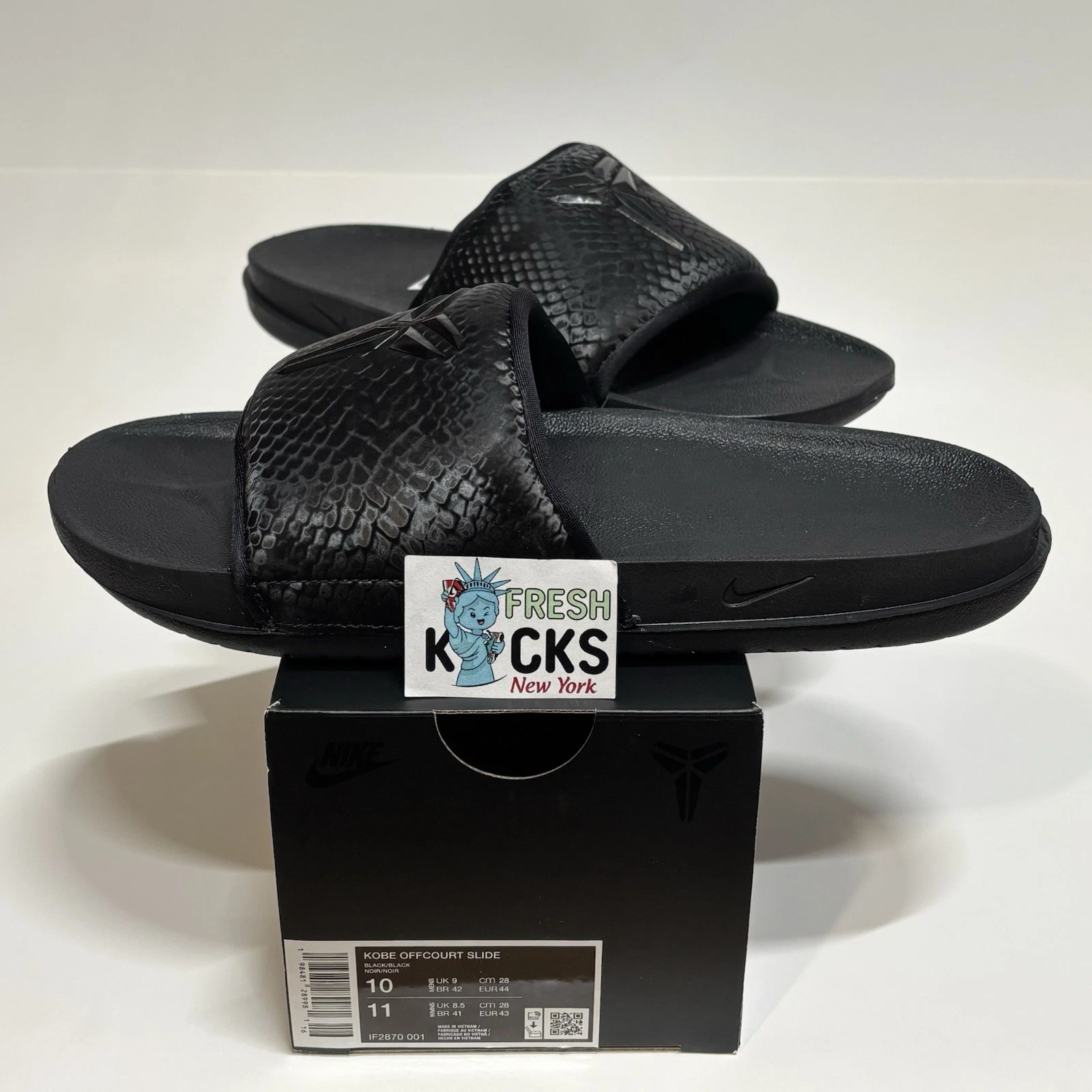Nike Kobe Offcourt Slide nere taglia 10 uomo (UK9 EUR44) nuove 2025 IF2870 001