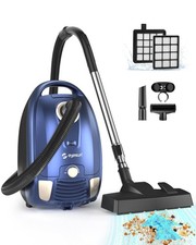 Bagged Canister Vacuum Cleaner,1400W Powerful High-Suction Bagged Canister Va...