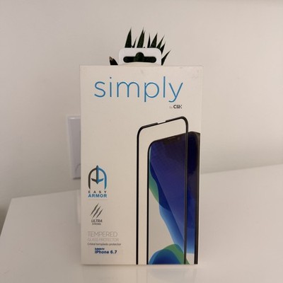 New Simply by Clik Easy Armor Tempered Glass Protector for iPhone 13 Pro Max