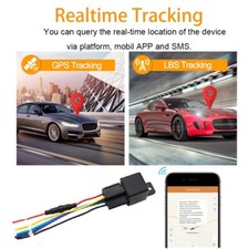 Relay Gps Tracker Car Motorcycle Location Burglar Alarm Oil Cut-off Lock Car