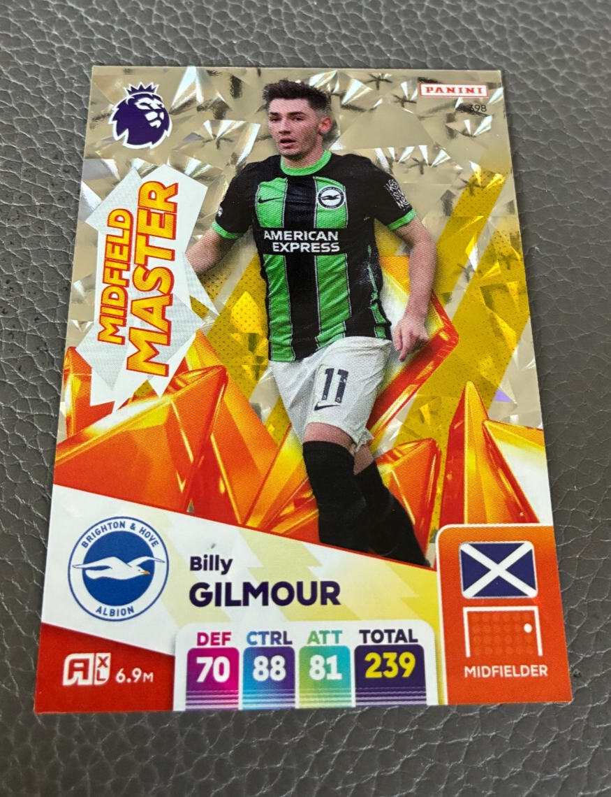 u*3様 【ボールペン画】パーカーを着た人（ポストカード） Panini Adrenalyn XL Premier League 2025 Billy Gilmour (Brighton