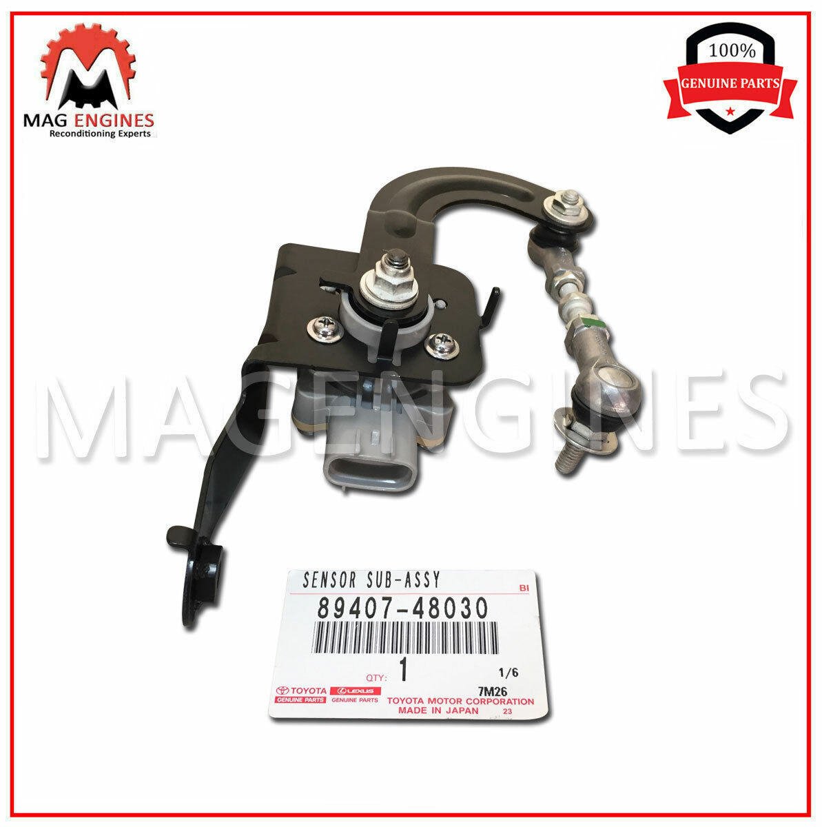 한 89407-48030 GENUINE OEM REAR HEIGHT CONTROL SENSOR SUB ASSY