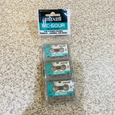 Maxell MC-60UR Normal position Microcassette 3-Pack 60 minutes New Sealed NOS