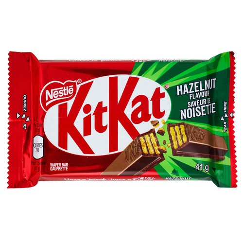 Nestlé KitKat Tavoletta Wafer al Cioccolato al Latte Nocciole, 41 g/1,4 oz. Bar