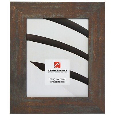 Craig Frames Bauhaus 200, 2 Inch Weathered Steel Picture Frame Poster Frame
