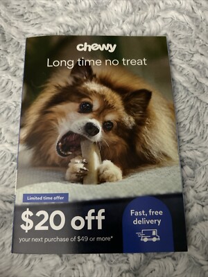 Chewy.com coupon $20 OFF $49+ purchase expires 11/30/24 | eBay