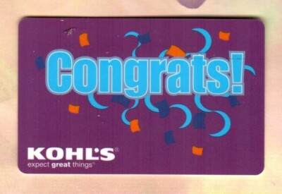 KOHL'S Congrats ( 2007 ) Gift Card ( $0 )