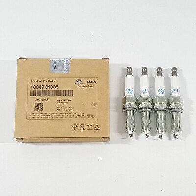 1109 RE米BORN Genuine 1884909085 Spark Plug Assy 4Pcs For HYUNDAI Santa Fe 2013
