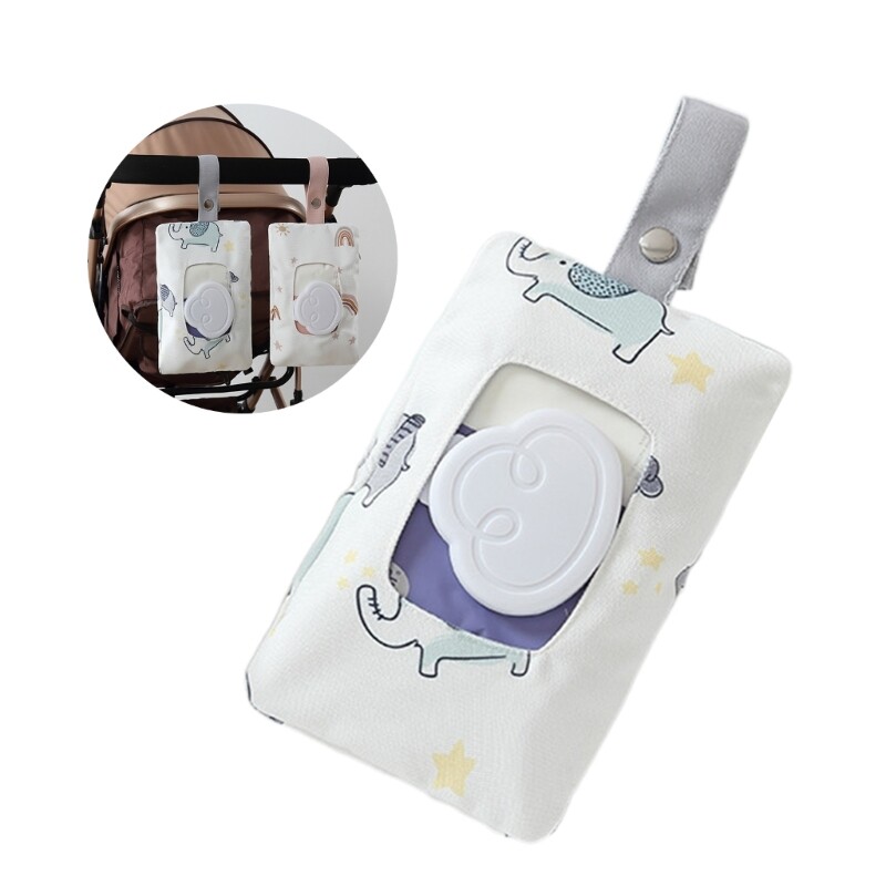 Refillable Wipe Holder Reusable Travel Wipe Container Baby Wipe Pouch