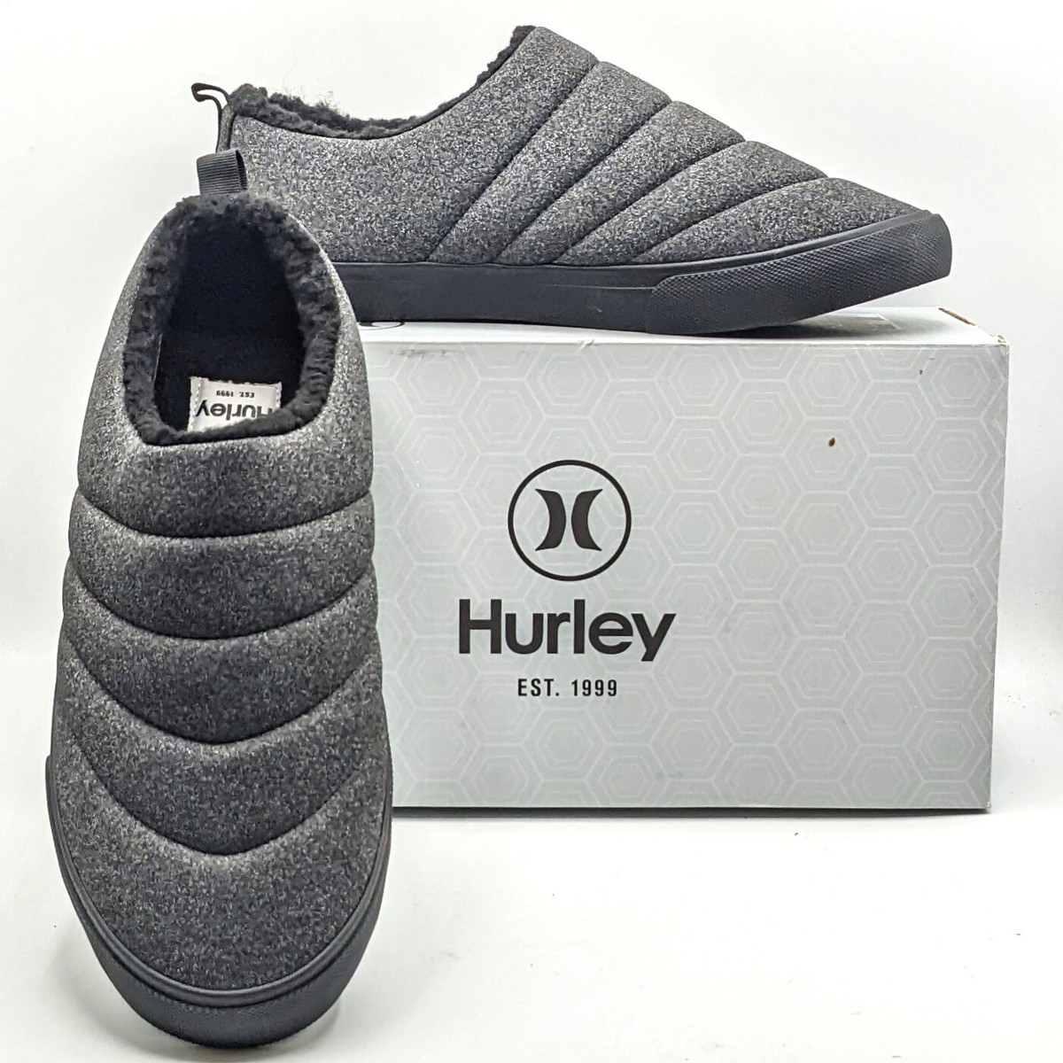 Hurley Size 9 M ARLO PUFF Gray Slip On Loafers Men display picture 1