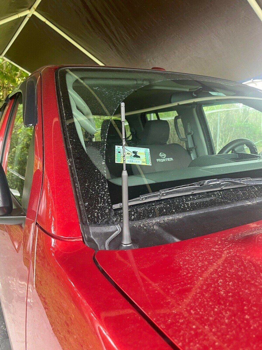 13-Inch Black Rubber Antenna Mast For Nissan Frontier (1998-2023) - AM/FM, Easy Screw-On Replacement