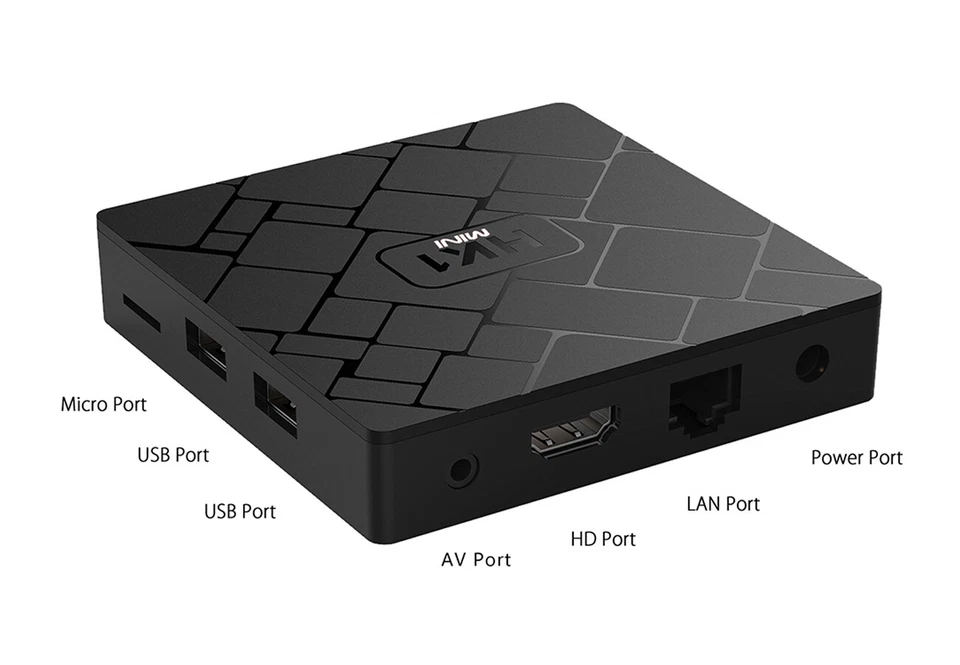 HK1 Mini Android 9.0 Smart TV Box Quad Core 2GB RAM 16GB ROM HD 4K Media Player - Bild 3 von 4
