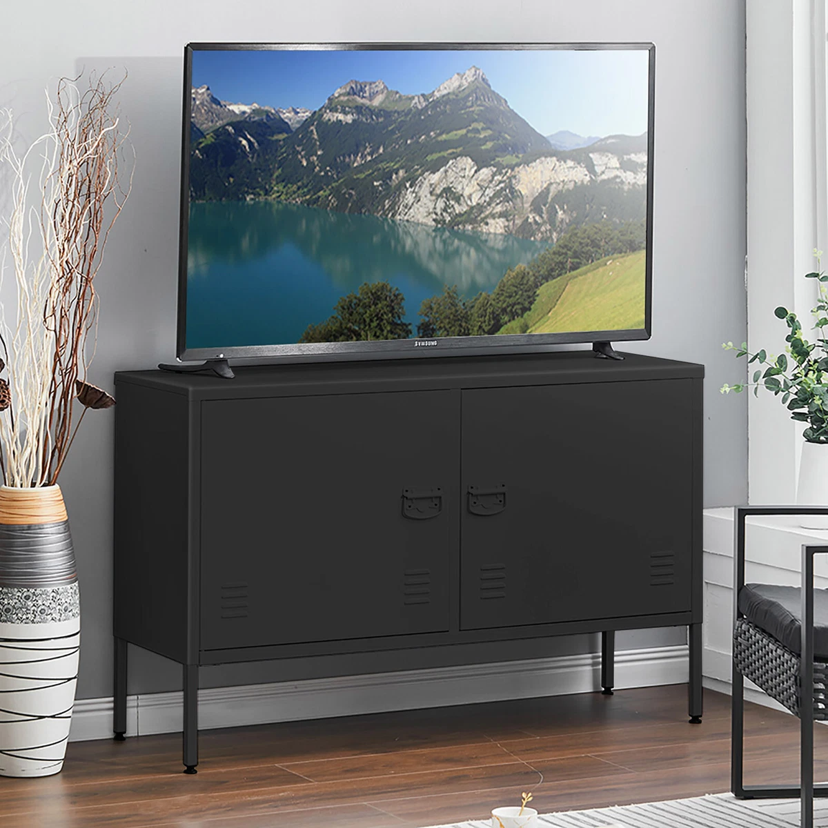 Tall tv on sale console table