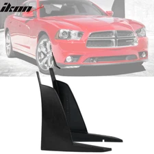 Fit 11-14 Dodge Charger RA Style Front Bumper Lip Splitter Corner Winglet PU 2PC