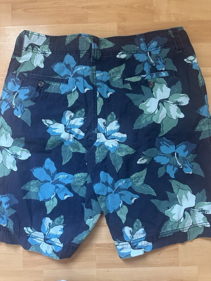 Pantalones Cortos Florales Tropicales Azul Verde Mossimo Supply Co Foto 2 de 3