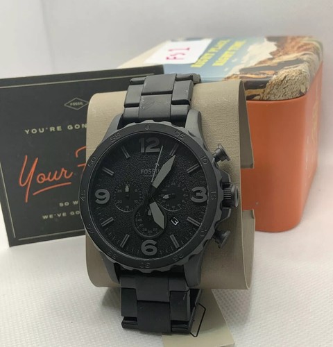 Fossil Nate JR1401 Men Black Stainless 