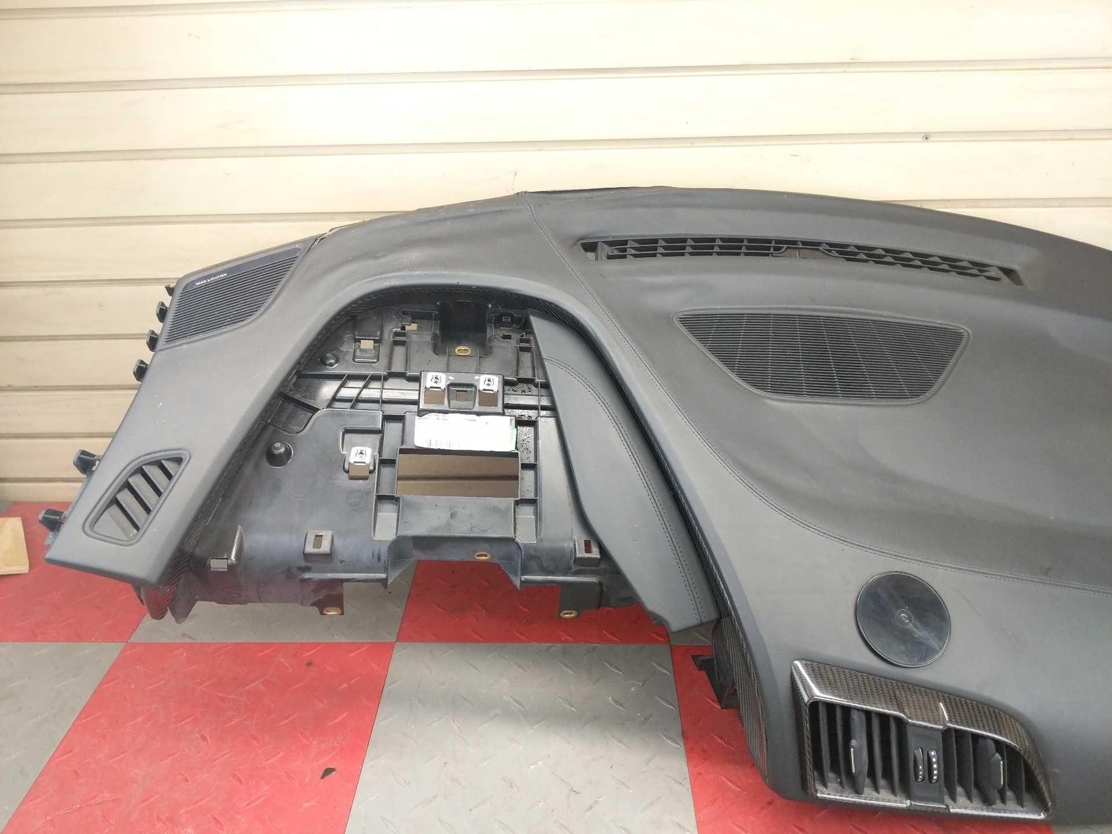 2017-2022 Audi R8 V10 - OEM Dash Panel Black w/ Carbon Fiber Cluster & Vent Trim