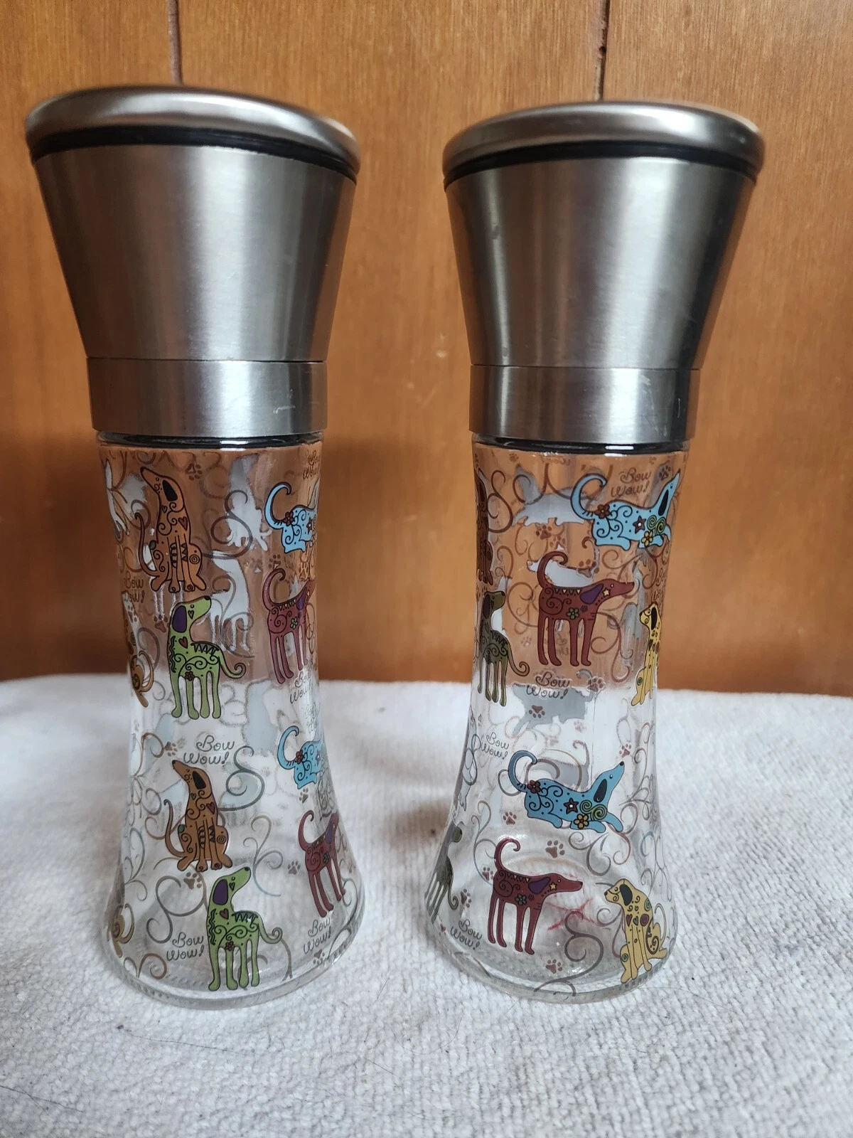 Stainless Steel Salt And Pepper Grinder Glass Bottle Set 2