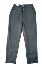 NWT Gap Women's Classic Twill Cuffed Pant True Black Size 8