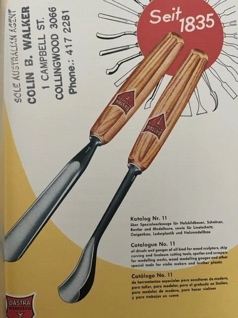 Catalogue couleur outils main Dastra Cisels Gouges n 11 copie ann es 50