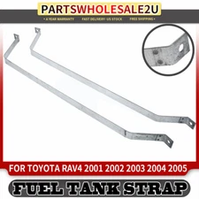 2pcs Black Fuel Tank Straps for Toyota RAV4 2001 2002 2003-2005 with 2 Straps
