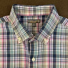 PETER MILLAR Mens Multicolor Summer Comfort Performance Button Down Shirt XL