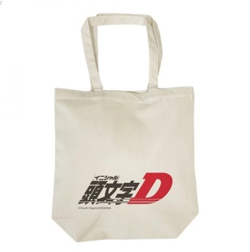 Japanese Anime " Initial D " Logo Cotton 100% Canvas Tote Bag Licensed Product - Picture 2 of 2