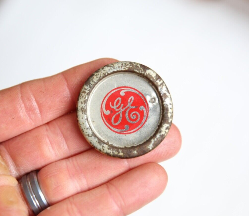 Vintage GE Fan Industrial Logo Badge Cap Replacement Part  -image