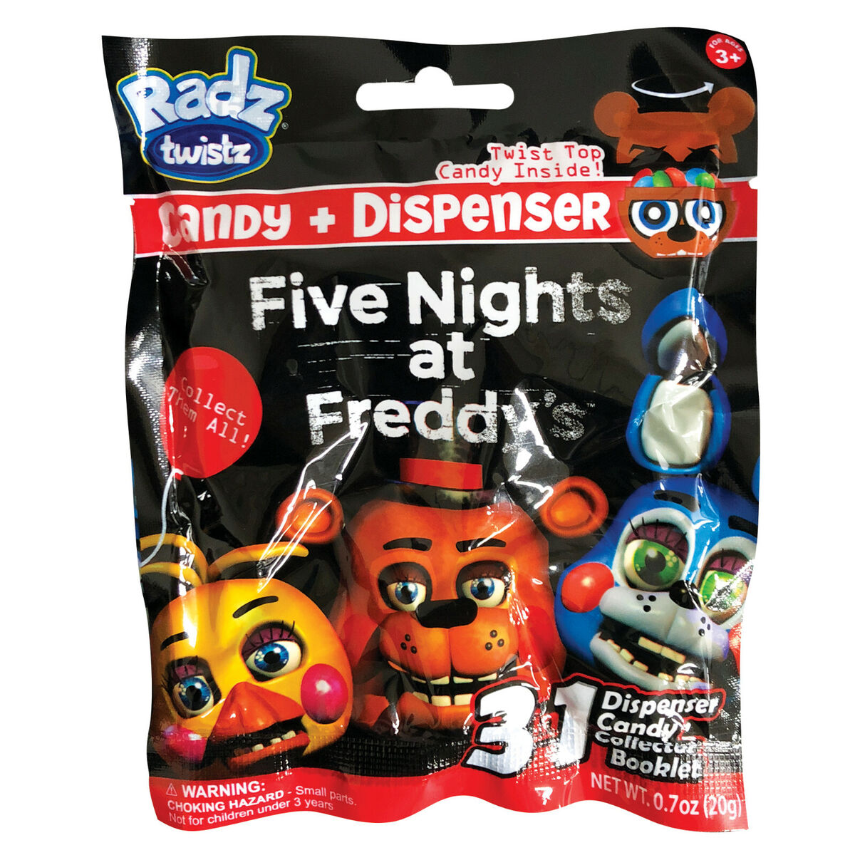 Radz Twistz Five Nights at Freddy's Candy + Dispenser Lot of 2 3/30/2021