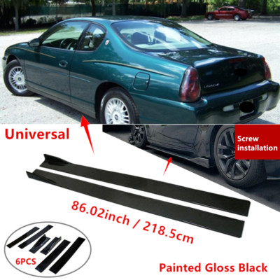 86'' Universal Fit For Chevy Monte Carlo 00+ Side Skirt Lip Splitter Rocker Panel