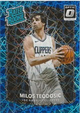 2017-18 Panini Donruss Optic Milos Teodosic Rated Rookie Blue Prizm SP RC