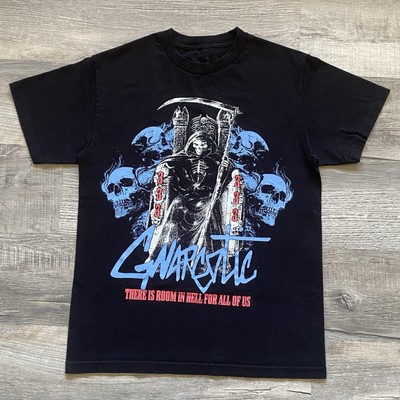 333 Half Evil Tshirt Tee Gnarcotic Men's Size M Short Sleeve Blue Skull Rock