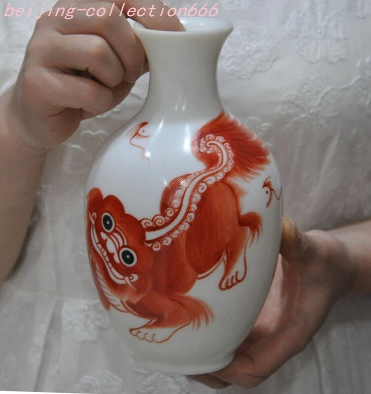 玻璃白色中国古董花瓶| eBay