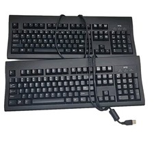 Lots Of 2 WYSE KU-8933 US ENGLISH USB WIRED BLACK DESKTOP KEYBOARD