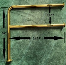 BRASS BAR HAND RAIL, NOS