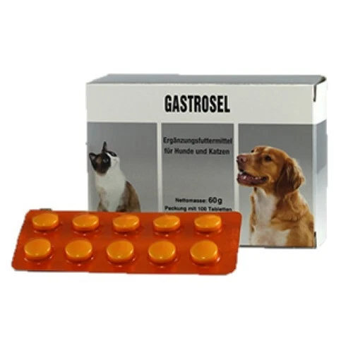 Gastrosel 100 Tabletten Unterstützung der Verdauung für Hunde Katzen Selectavet