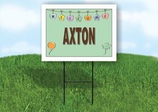 AXTON WELCOME BABY GREEN 18 in x 24 in Yard Sign Road Sign with Stand