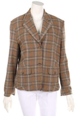 NH NADINE H Blazer Wool-Blend Elbow Patches D 42 camel charcoal