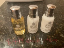Molton Brown Travel Size Face Wash, Shampoo, Conditioner, Body Wash, Soap