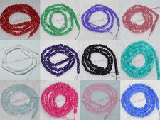 Lots Natural 2x4mm Multi-Color Faceted Gemstone Abacus Rondelle Loose Beads 15"