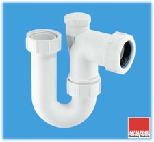 SA10V McALPINE 32mm Anti-Vac Basin Sink Waste U Bend P Trap Multifit 1 1/4"