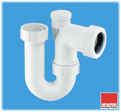 SC10V McALPINE 40mm Anti-Vac Küchenspüle Ablauf U Bogen P Falle Multifit 1 1/2''