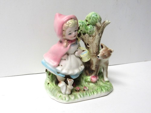 Rotkäppchen Wolf Vintage Keramik Figur gekreuzte Pfeile Marke #S8484 - Bild 2 von 8