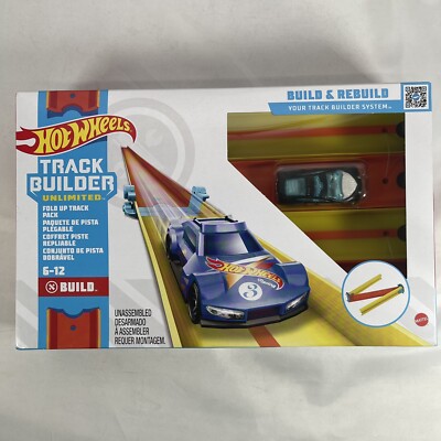 Hot Wheels Track Builder Unlimited Fold Up Track Pack Build and Rebuild!!