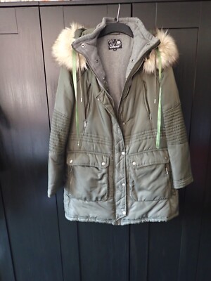 K Y CREATIONS DAMEN ANORAK / JACKE - PELZKAPUZE - TOP ZUSTAND - PLS LESEN