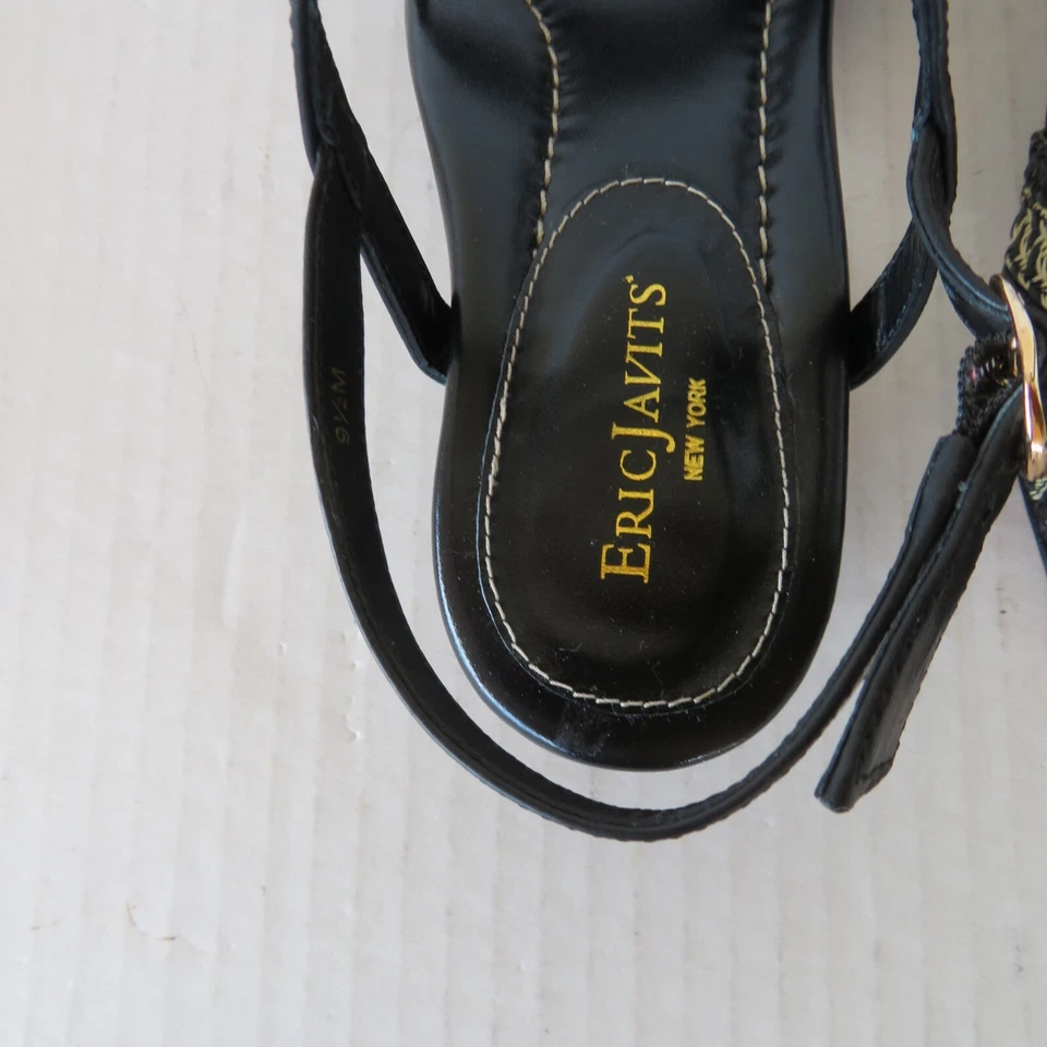 Eric Javits Women's Sandals Size 9.5M Heels Mules Shoes Slide Pumps Leather New - Image 3 of 4