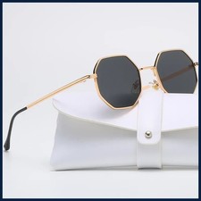 Polygon Metal Sunglasses Vintage Frame For Women Sunglasses Men Luxury Brand