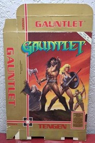 Original Gauntlet NES Game Box W/ Promo POSTER RARE No Game Authentic 