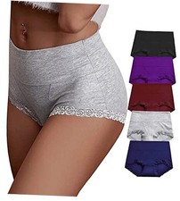 Women's Cotton Underwear,Ladies Soft Stretch Tummy X-Large Multicoloured a