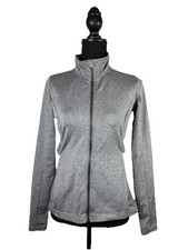Mondetta Jacket Gray Full Zip Athleisure Vented Back Pockets Women s S